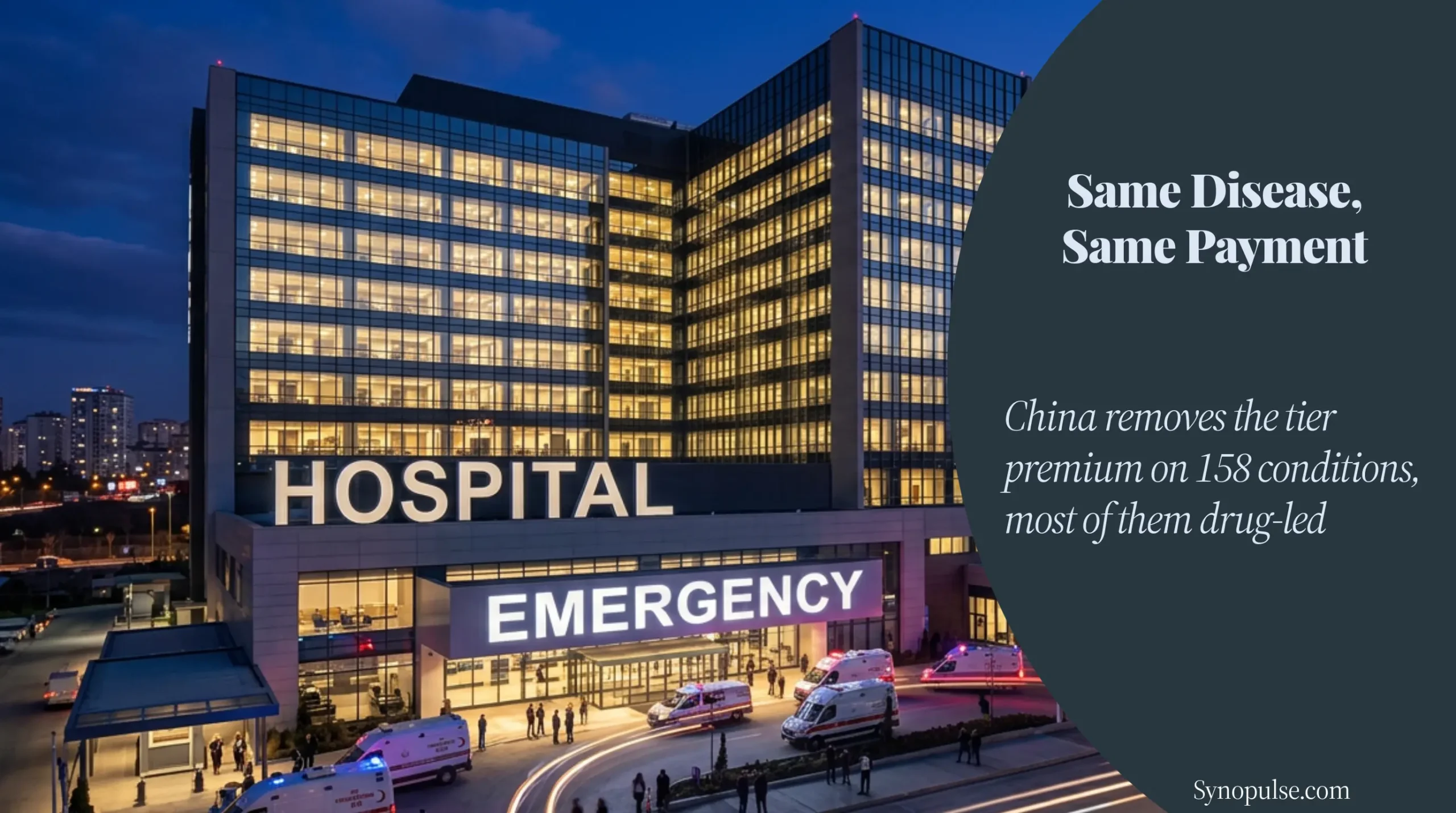 China Will Pay One Price for 158 Conditions Whatever the Hospital. Most of Them Are Drug-Led.
