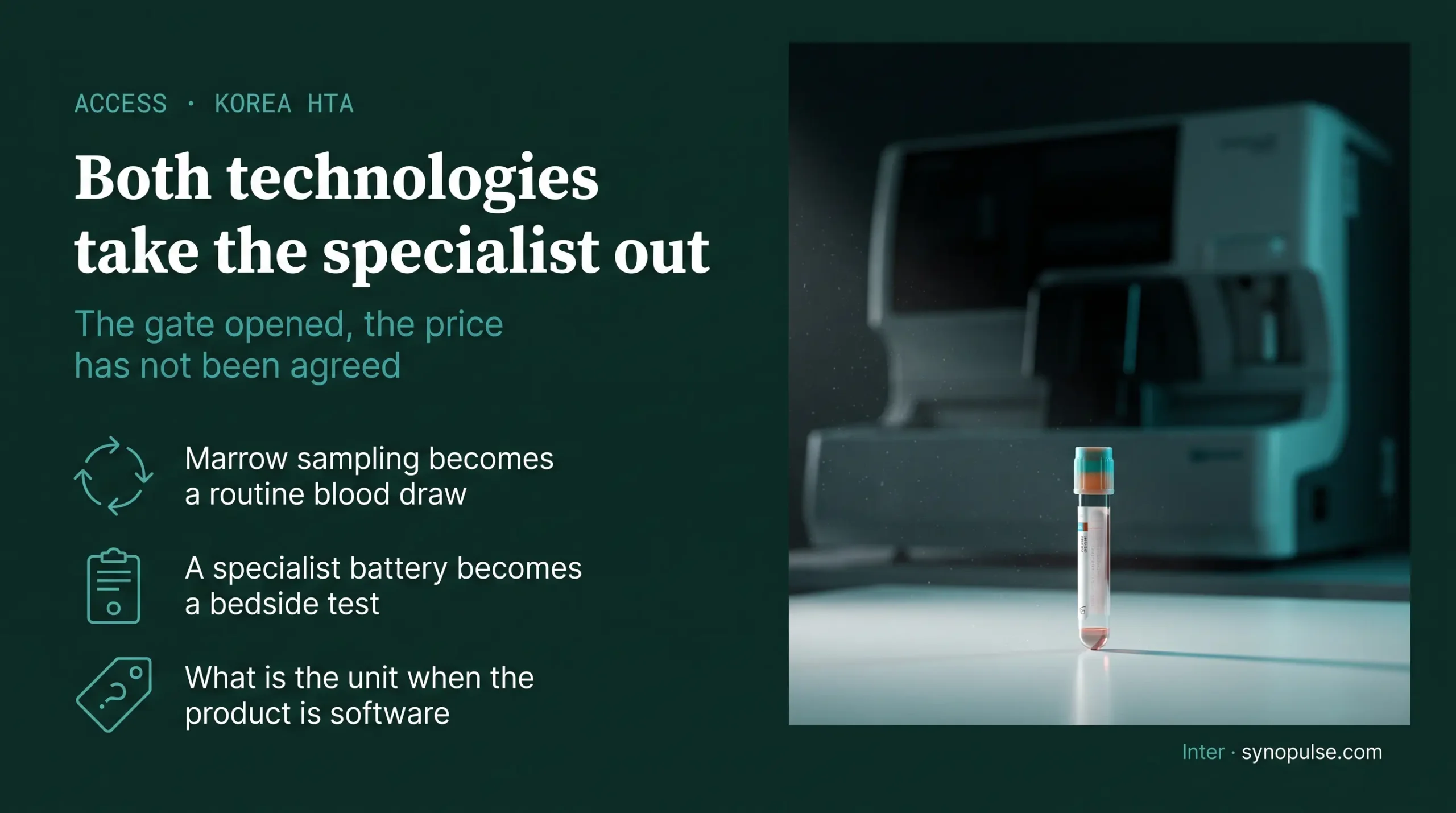 Korea Cleared Two Diagnostics on One Day, and Both Remove a Specialist
