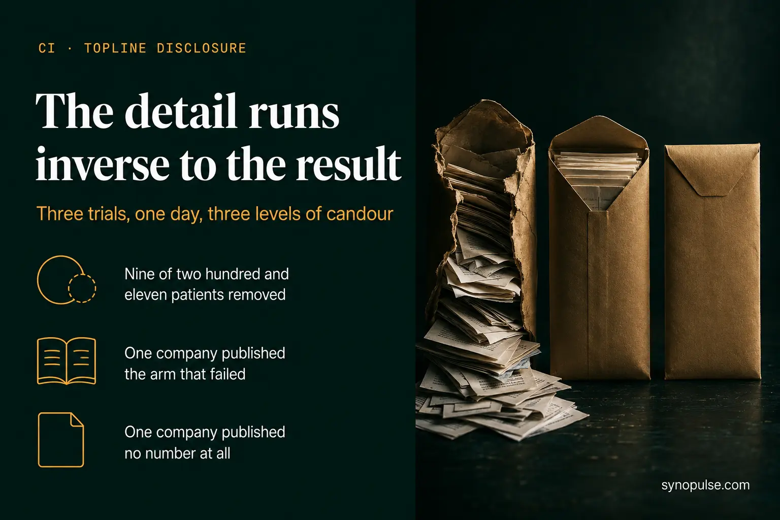 One Missed, One Published the Arm That Failed, One Disclosed a Verb