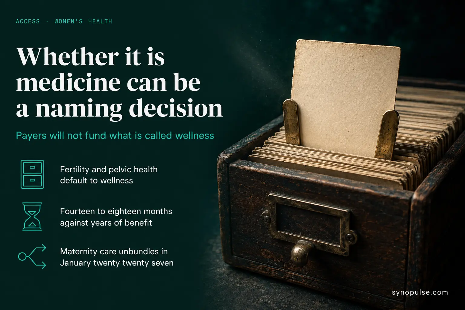 Payers Do Not Cover Wellness. In Women's Health, That Is a Naming Decision.