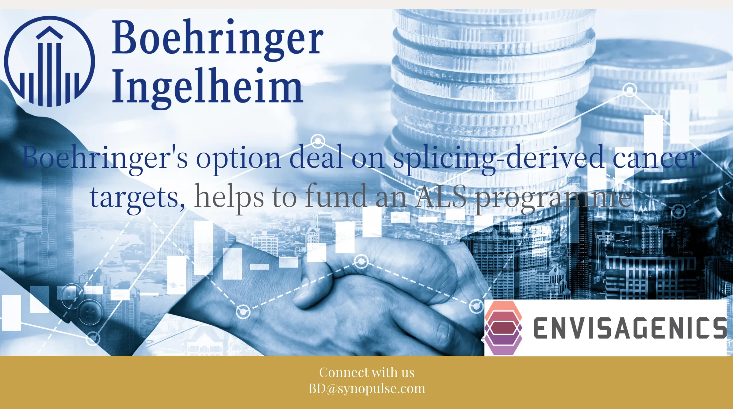 Boehringer's $1 Billion Cancer Deal Will Pay to Put Envisagenics' ALS Drug Into the Clinic