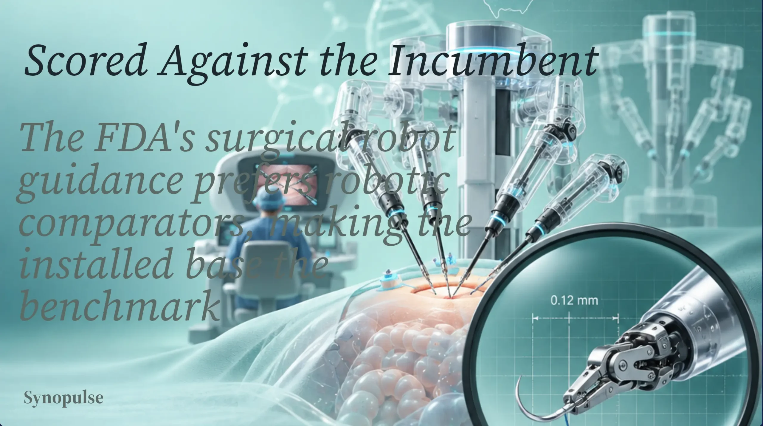 FDA's Surgical Robot Guidance Prefers Robotic Comparator Data, Which Mostly Means Measuring Challengers Against Intuitive