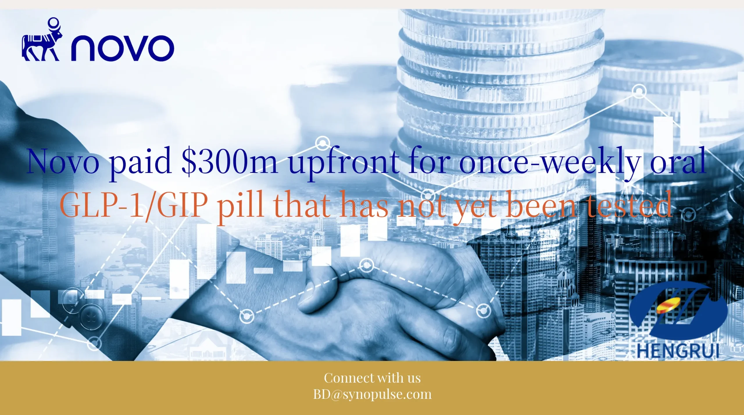 Novo Paid $300 Million Upfront for a Weekly GLP-1/GIP Pill That Has Not Yet Entered Phase 1