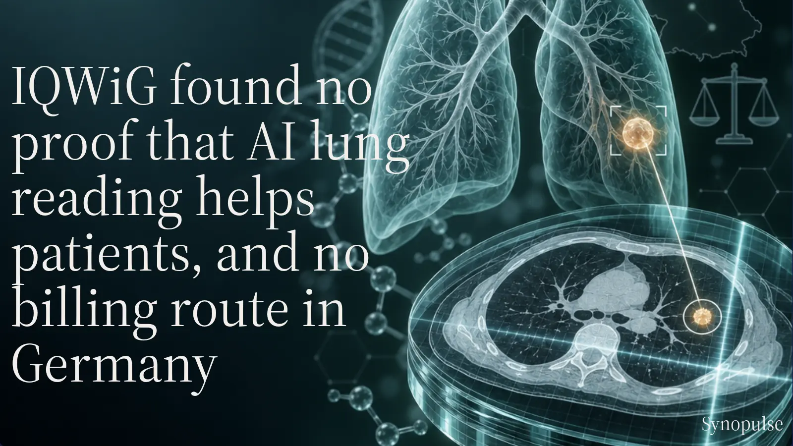 IQWiG Finds Two Conflicting Studies and No Billing Code Behind AI Lung Cancer Reading