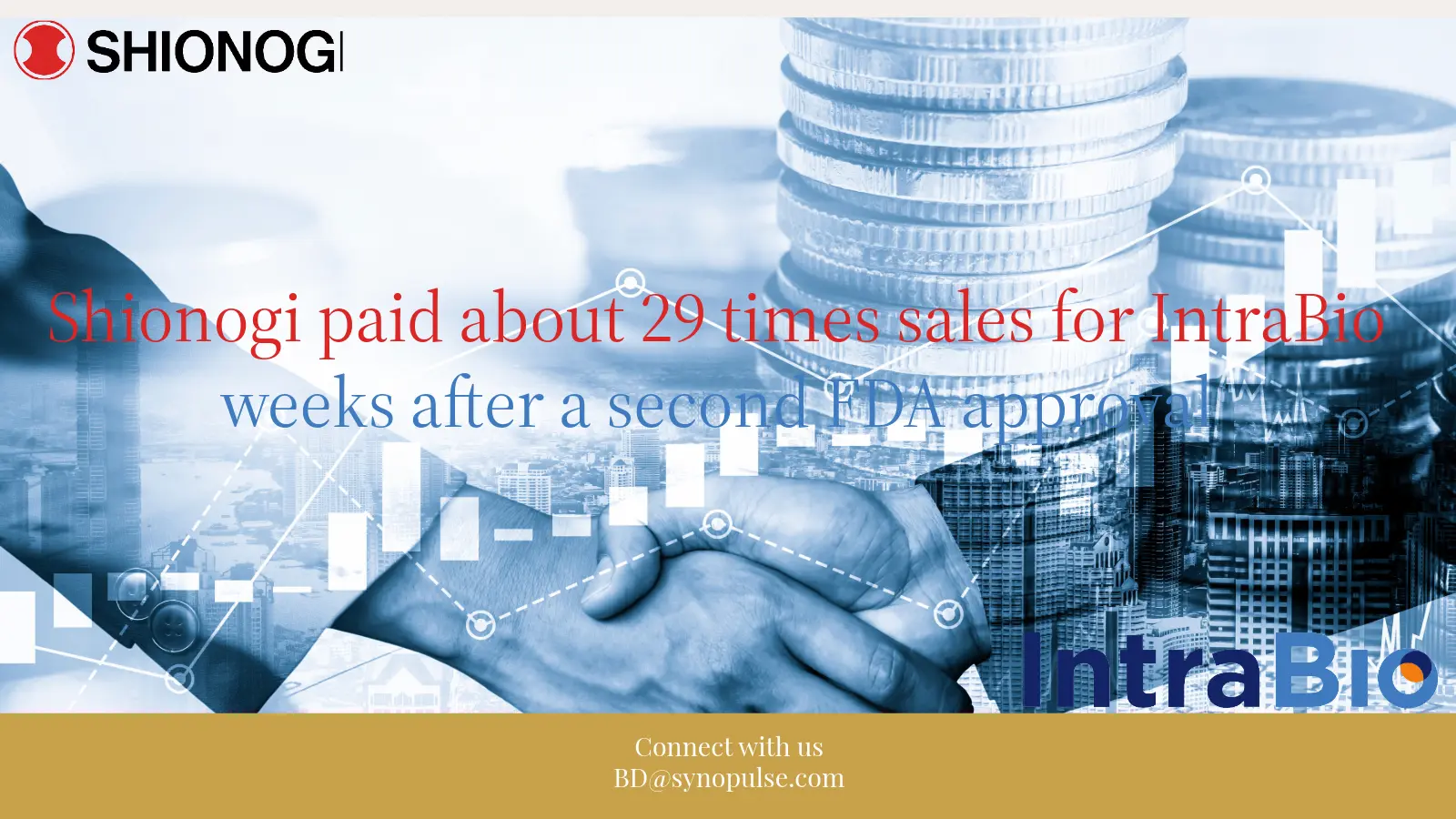 Shionogi Paid 29 Times Sales for IntraBio, 17 Days After AQNEURSA's Second FDA Approval